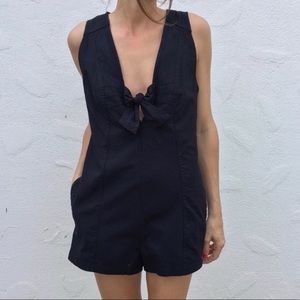 Free People Back Bow Daisy Romper